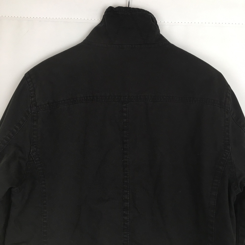 Vintage American Eagle Barn Chore Coat Jacket Canvas Black Quilt Lined Mens L - Picture 8 of 13